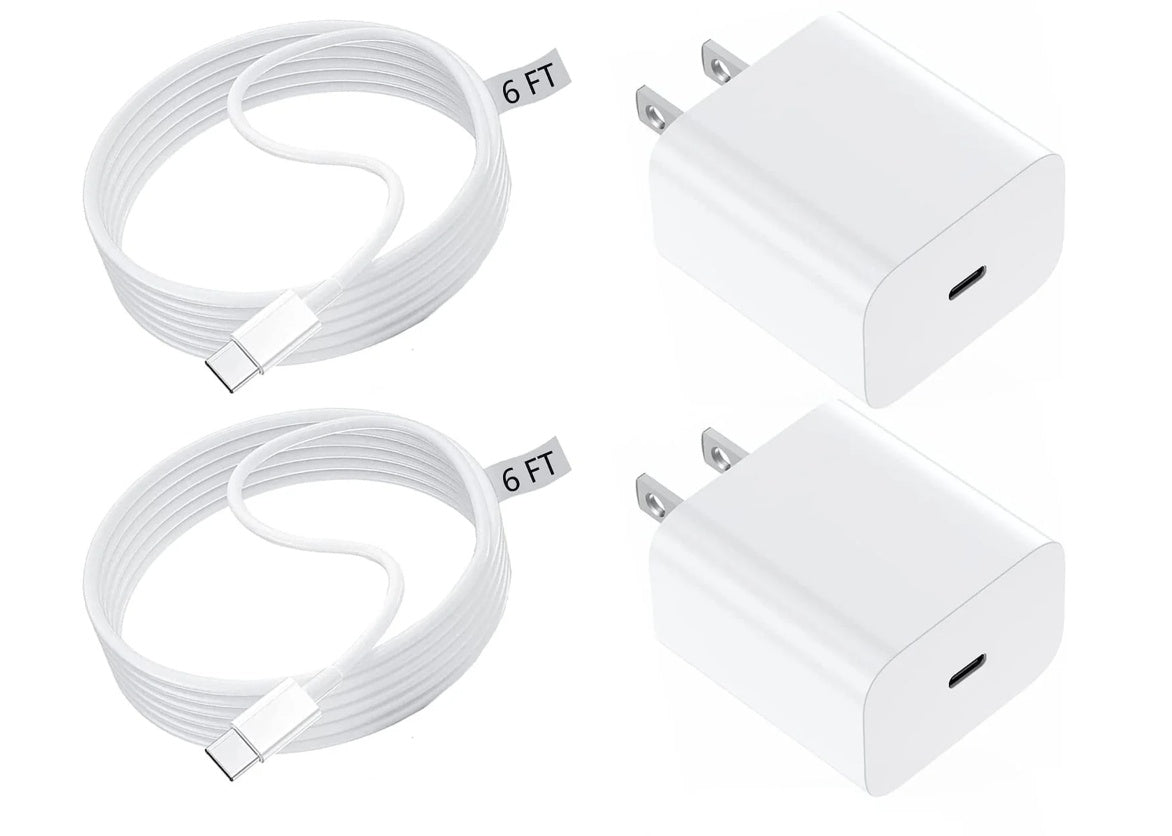For Apple Phone Fast Charger 2Pack Type C Fast Charger Plug Adapter 6ft USB - C To Lightning Cable Cord For Apple Phone 16 1514 13 13 Pro 12 Pro 12 Max 11 Xs Max XR X SE, IPad, AirPods