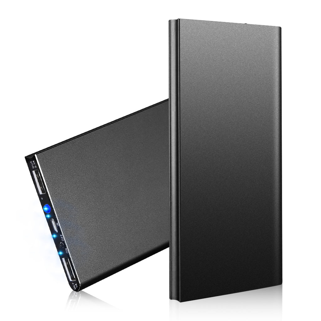 Power Bank Ultra-thin External Battery Pack Phone Charger Dual USB Port